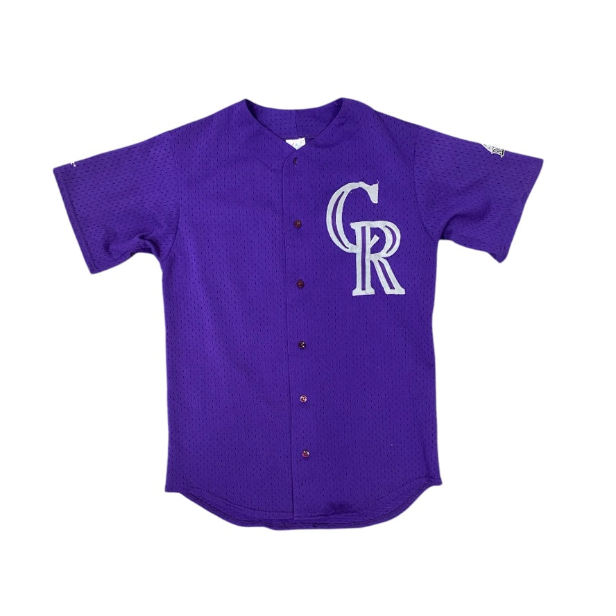 Majestic Colorado Rockies Purple Silver Baseball Jersey