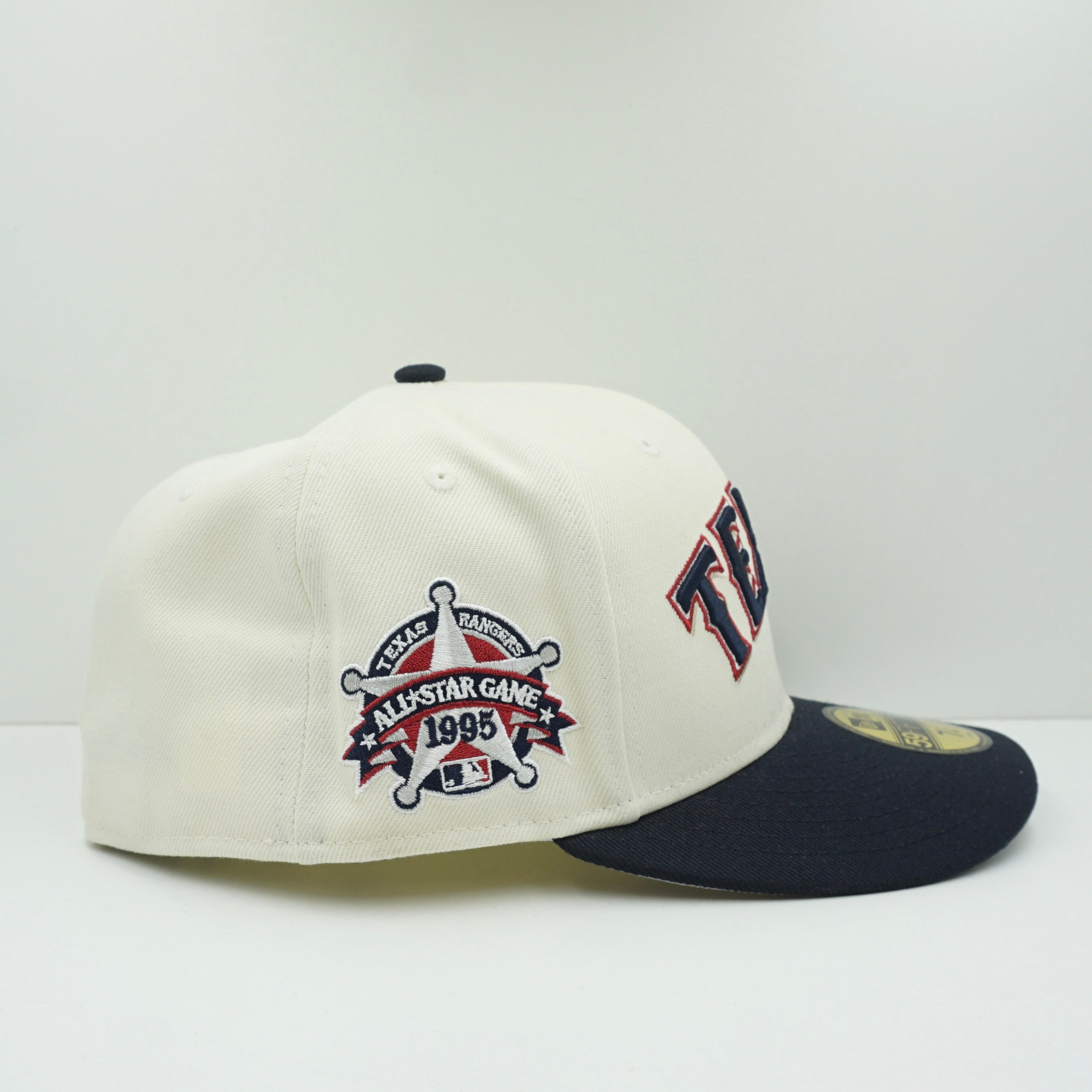 New Era Texas Rangers Beige Navy Fitted Cap