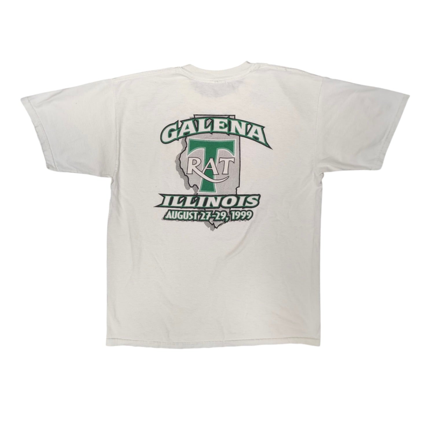 Gildan Galena Rat White Green Tshirt