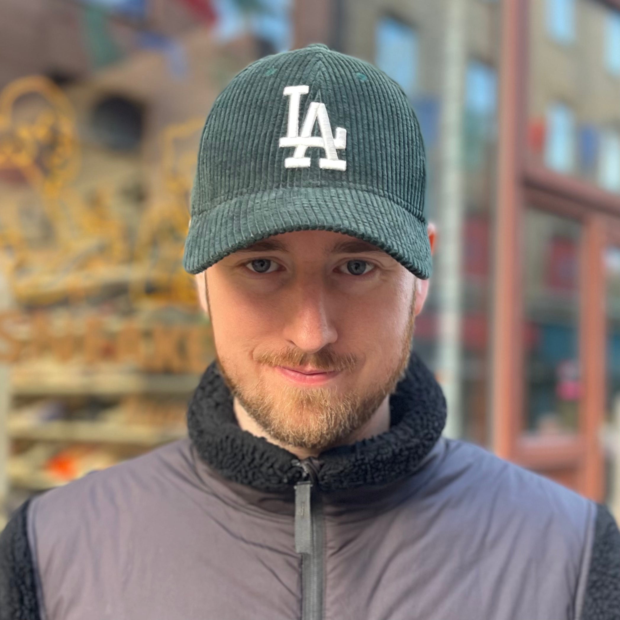 New Era Los Angeles Dodgers Green Corduroy Adjustable Cap