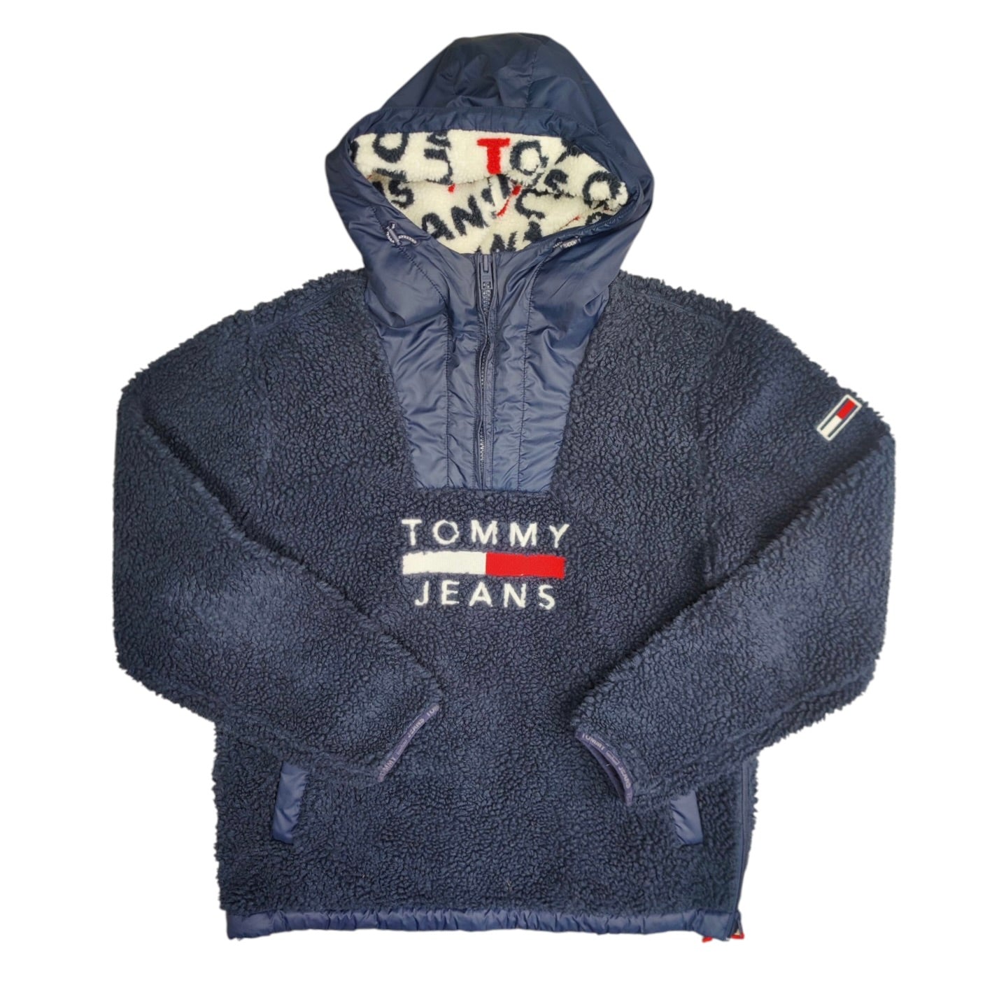 Tommy Jeans Navy Sherpa Hoodie