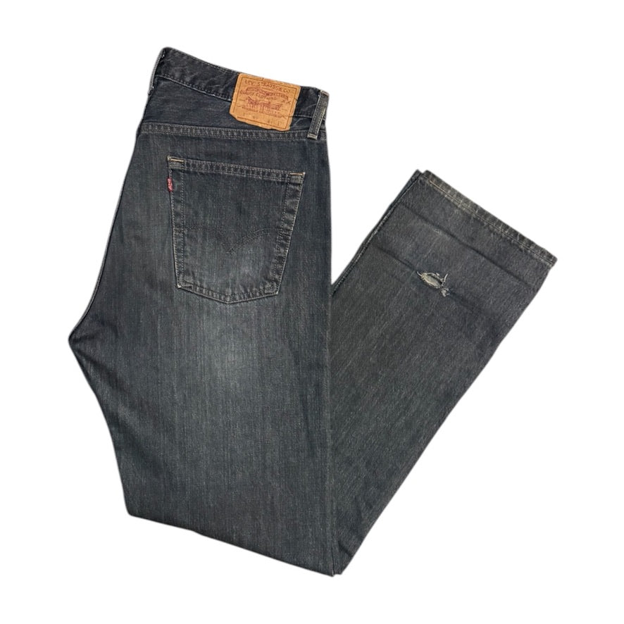 Vintage Levi's 517 Made in UK Dark Washed Grey Jeans