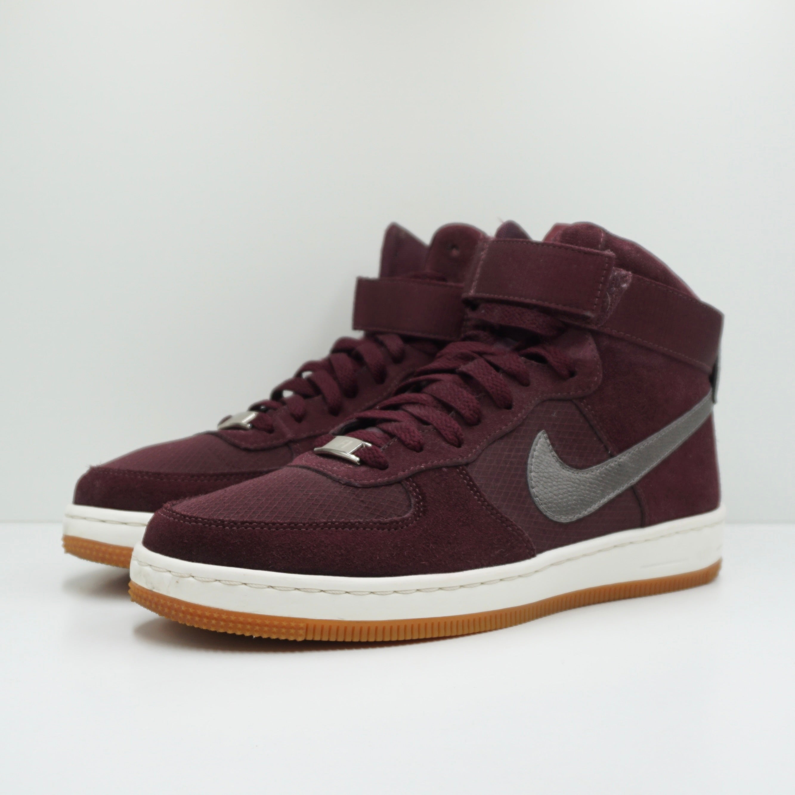 Nike Af1 Ultra Force Mid Deep Burgandy Metallic Pewter W