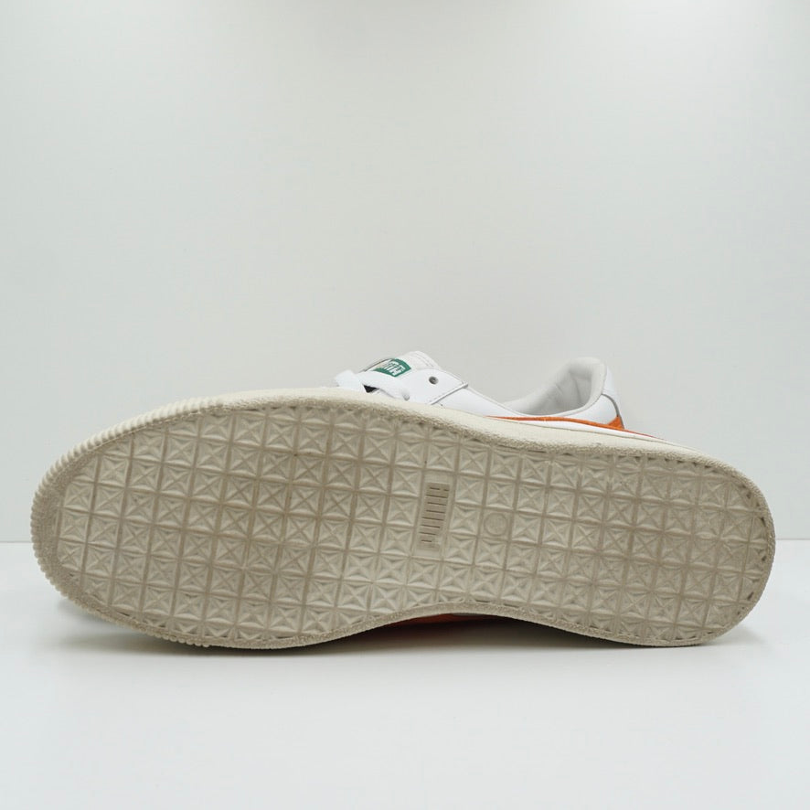 Vintage Puma Basket 68 White Orange