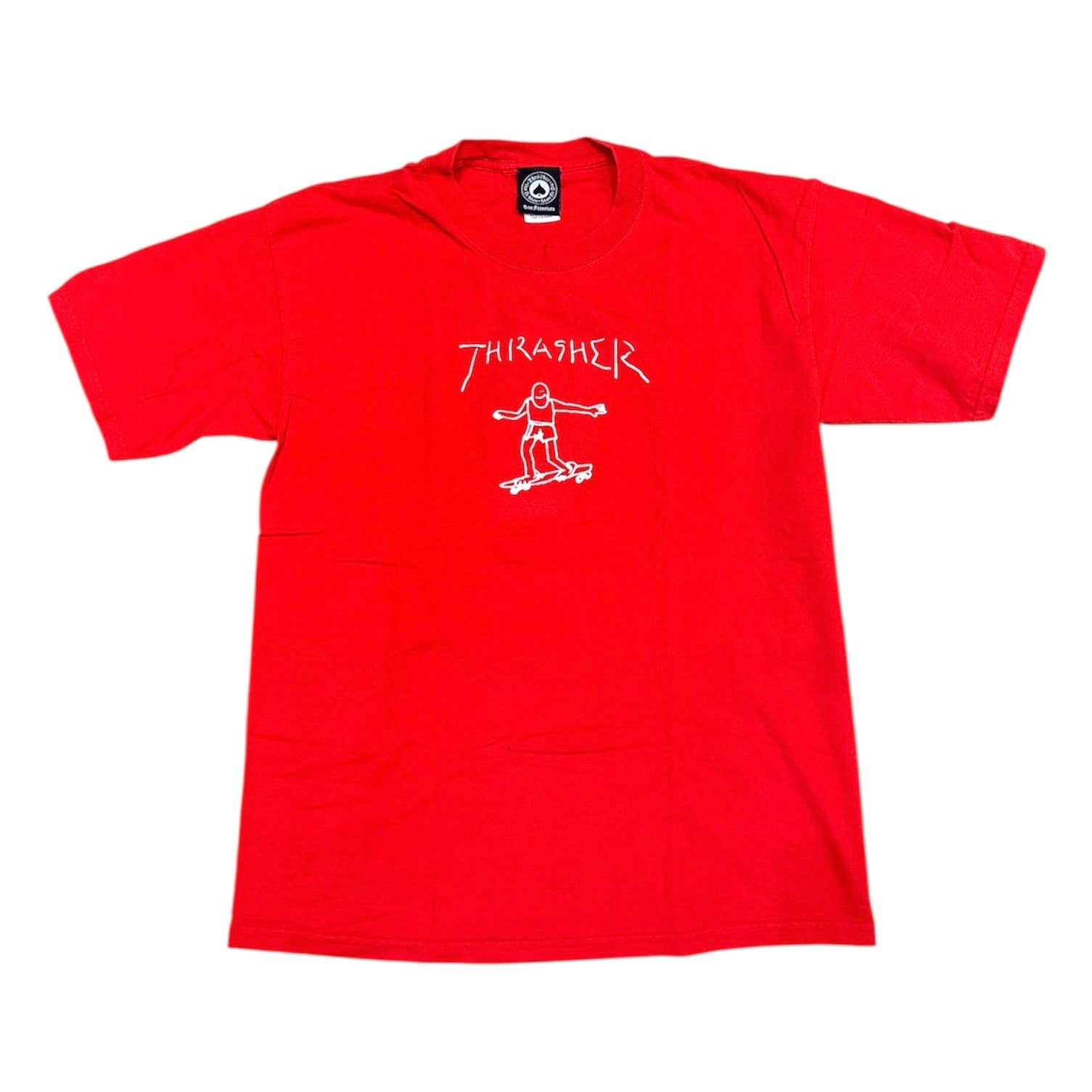 Trasher Skateboarding Guy Red Tshirt