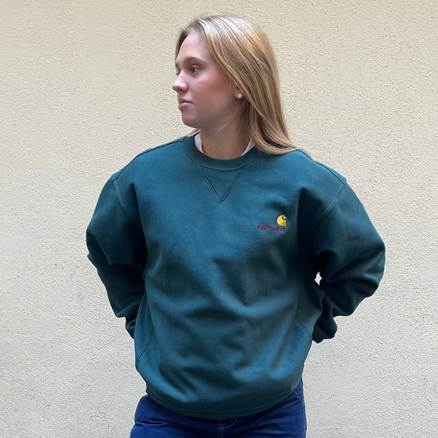 Carhartt American Script Green Sweatshirt