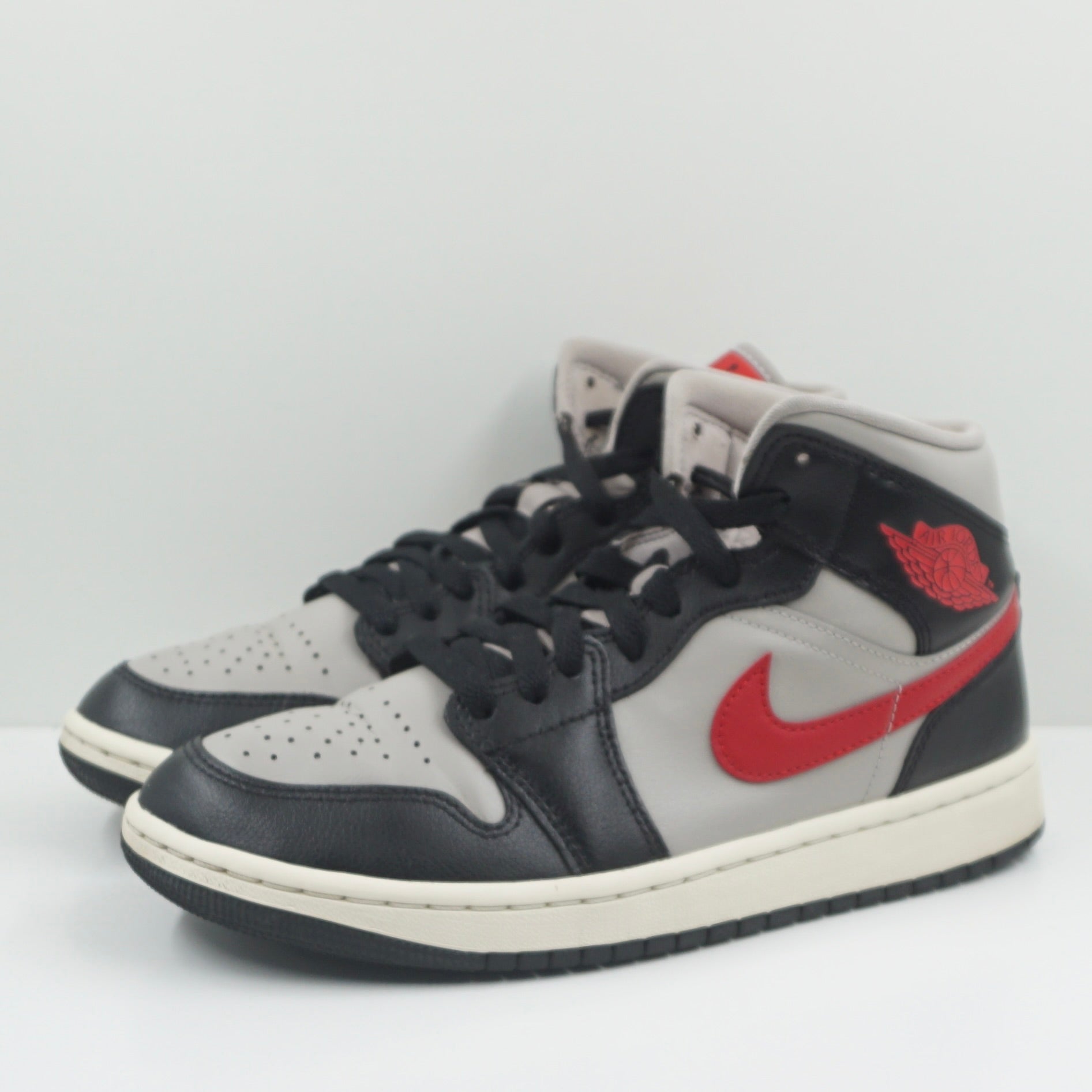 Jordan 1 Mid Black College Grey Gym Red (W)