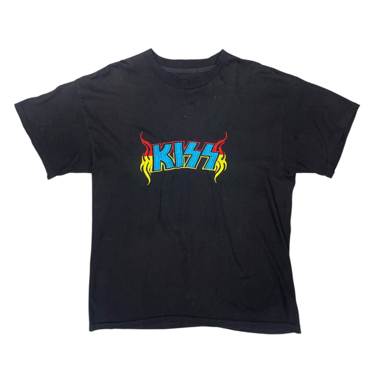 Kiss Embroidered Black Tshirt