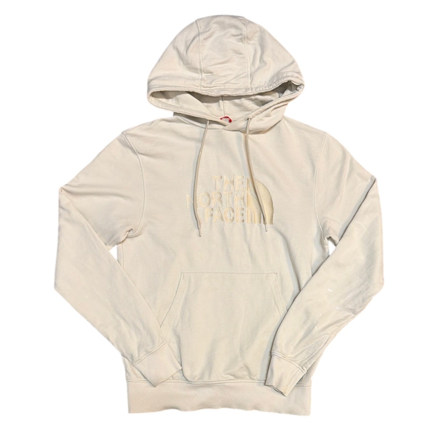 The North Face Drew Peak Embroidered Logo Beige Hoodie