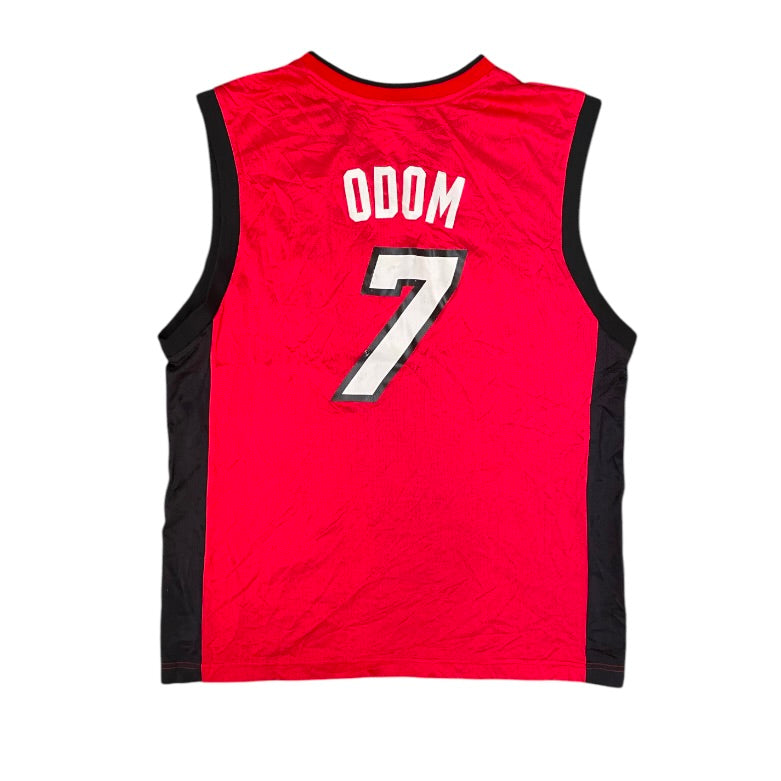 Reebok Miami Heat Lamar Odom #7 Red Black Basketball Jersey