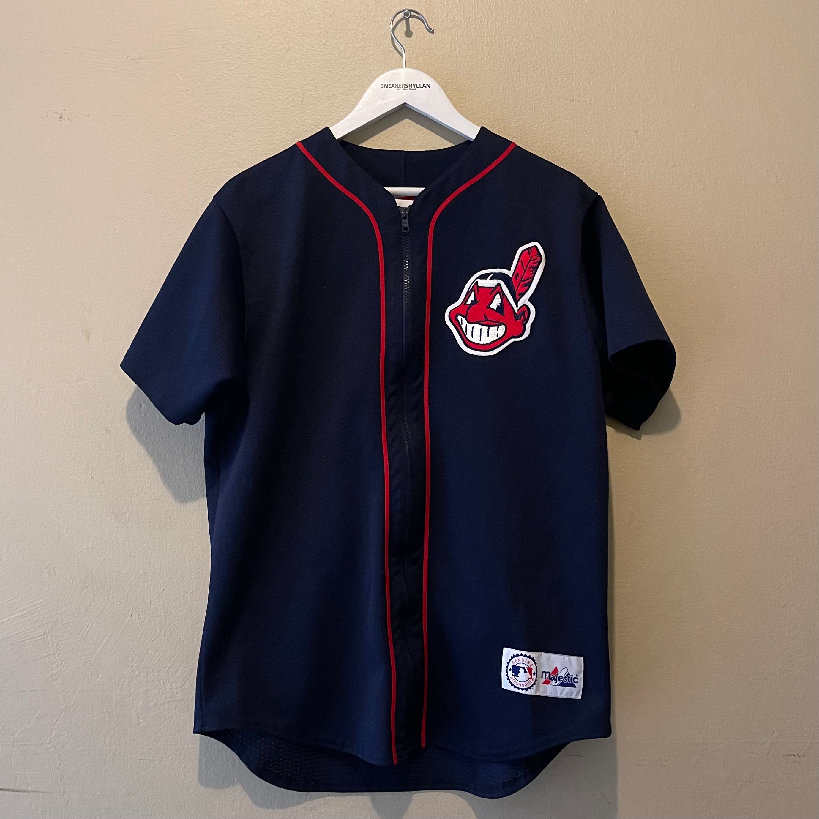 Majestic Cleveland Guardians Full Zip Baseball Jersey