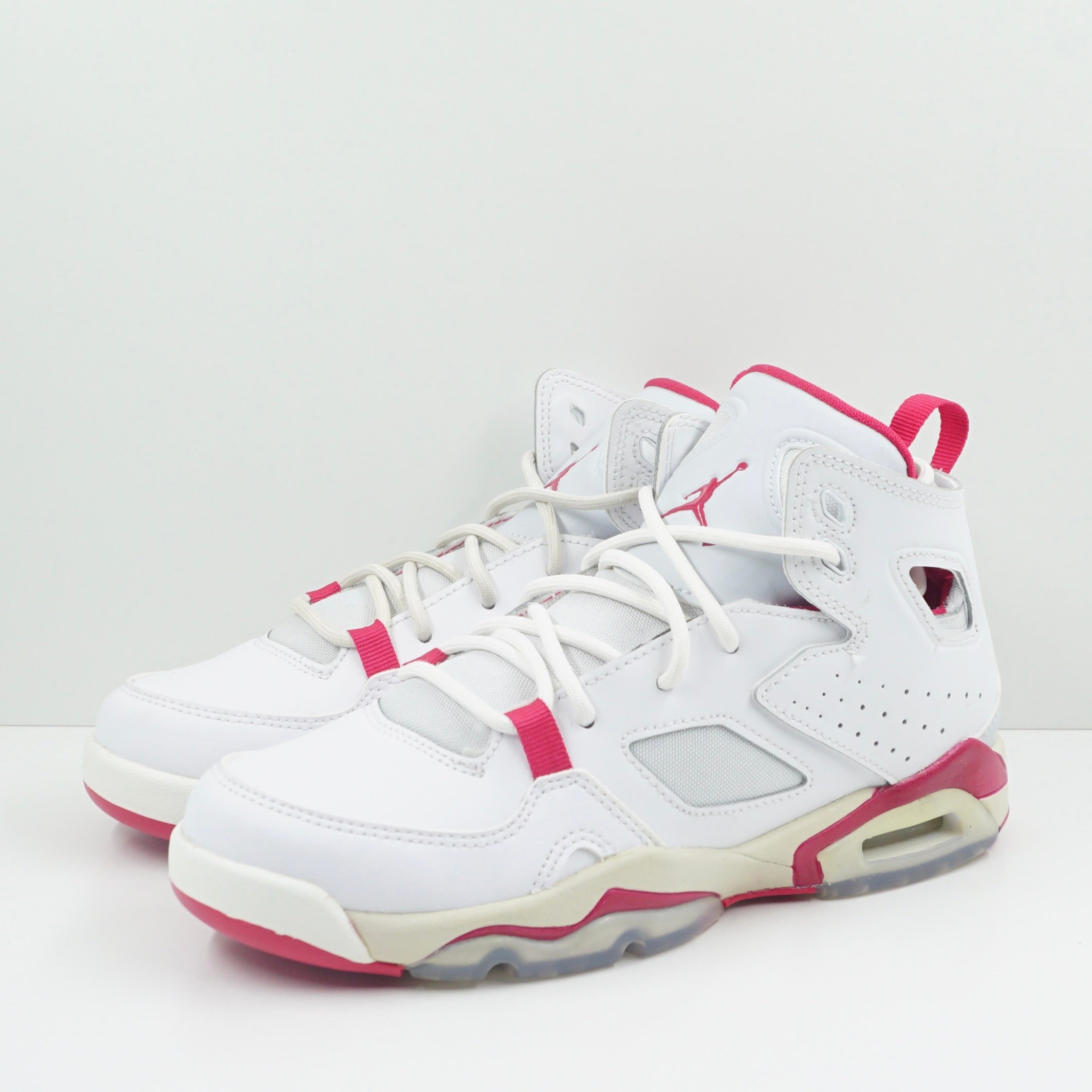 Jordan Flight Club 91 White Pure Platinum Sail Mystic Hibiscus (GS)