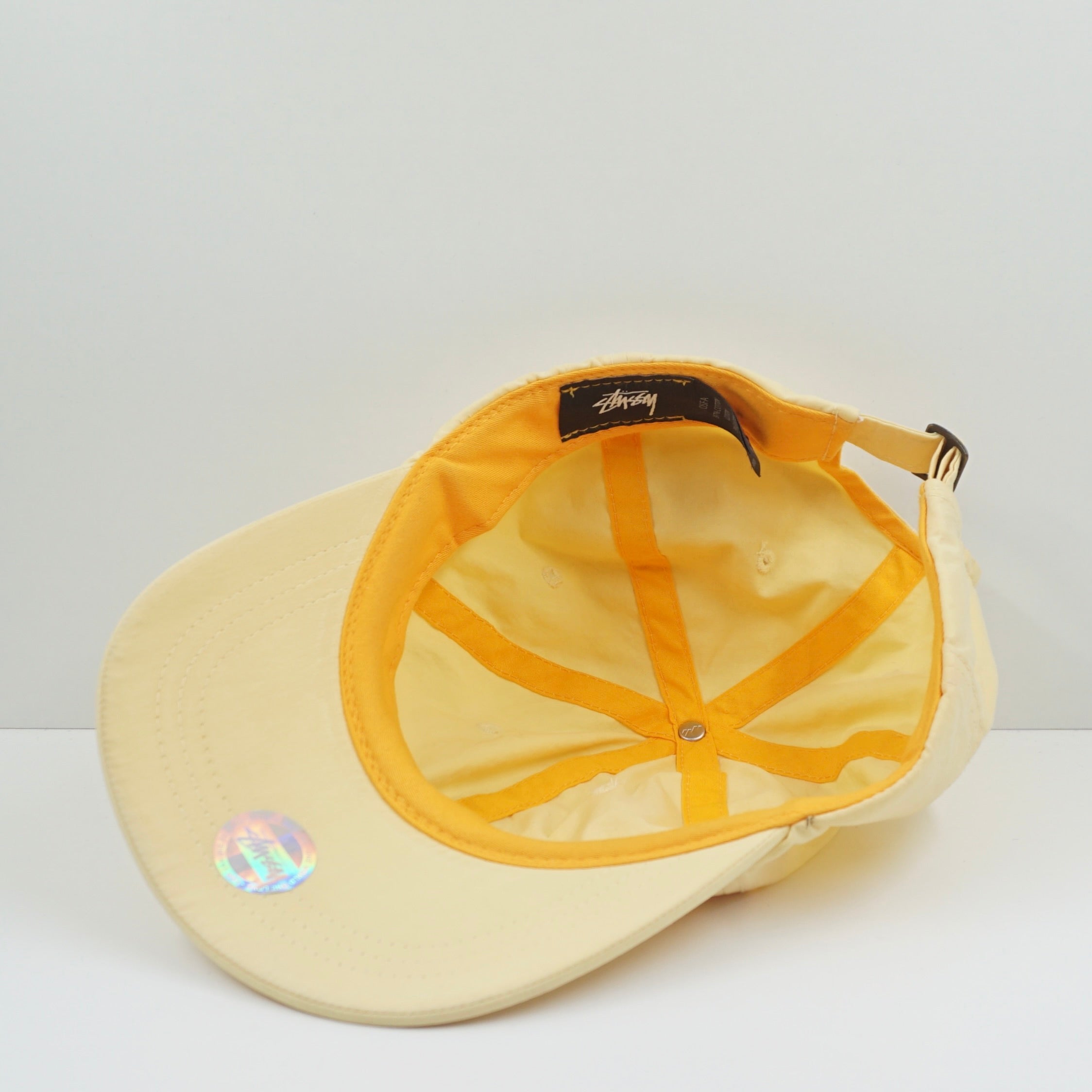 Stussy Old English Logo Yellow Adjustable Cap