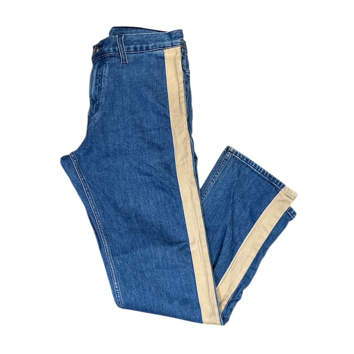 Tommy Hilfiger x Lewis Hamilton Beige Stripe Blue Jeans