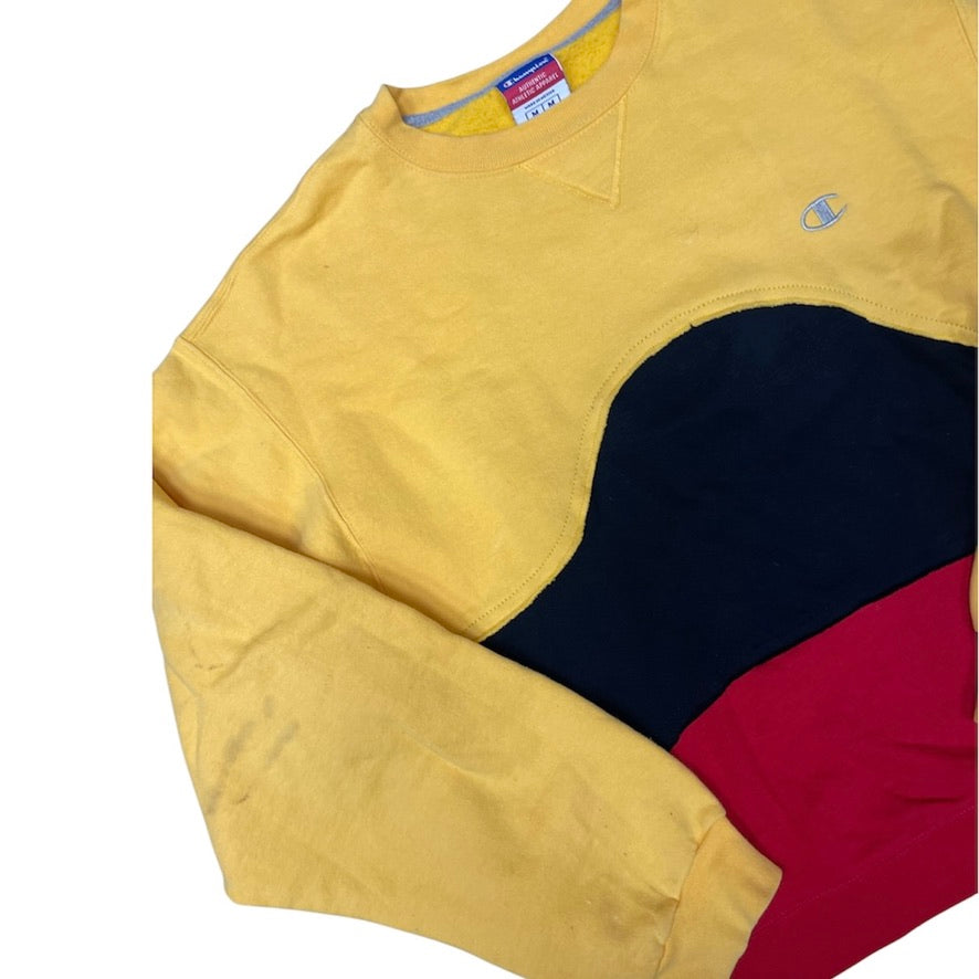 Nice Duds Reworked Yellow Red Black Sweatshirt