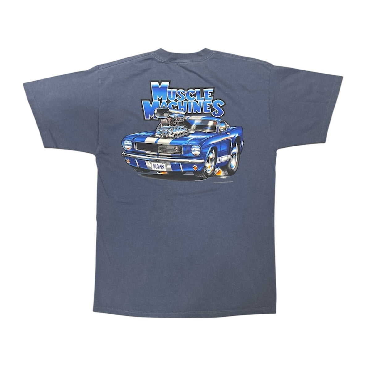 Vintage Staging Lane Productions Muscle Machines Blue Tshirt