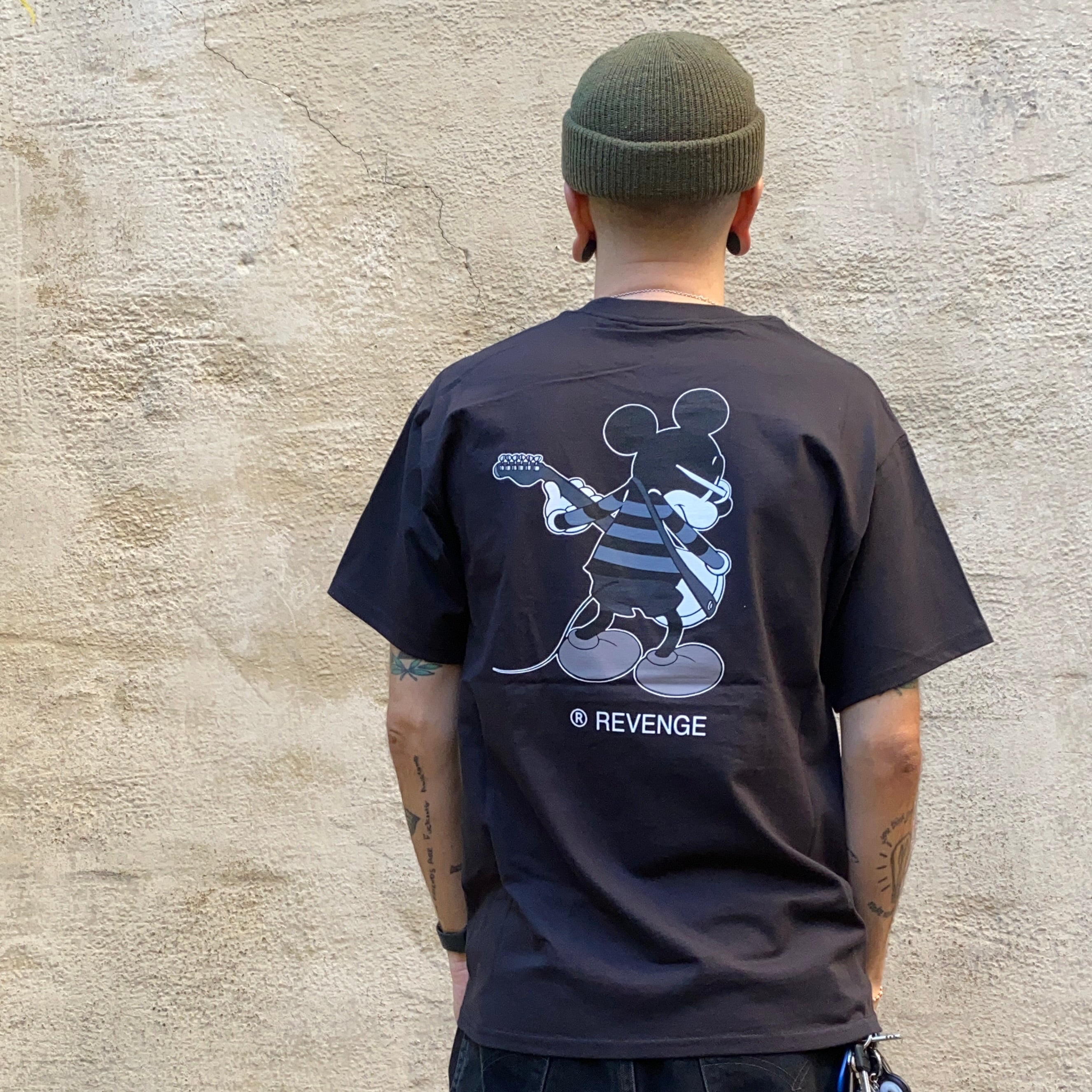 Revenge Mickey Mouse Kurt Cobain Black Tshirt