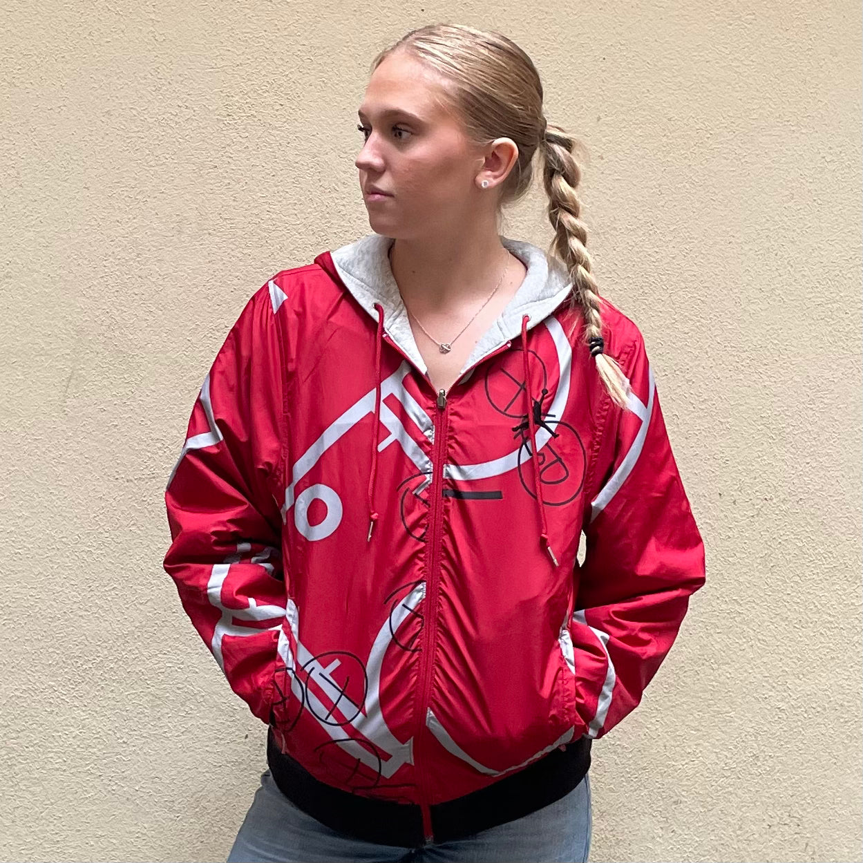 Jordan Red White Black Reversible Jacket