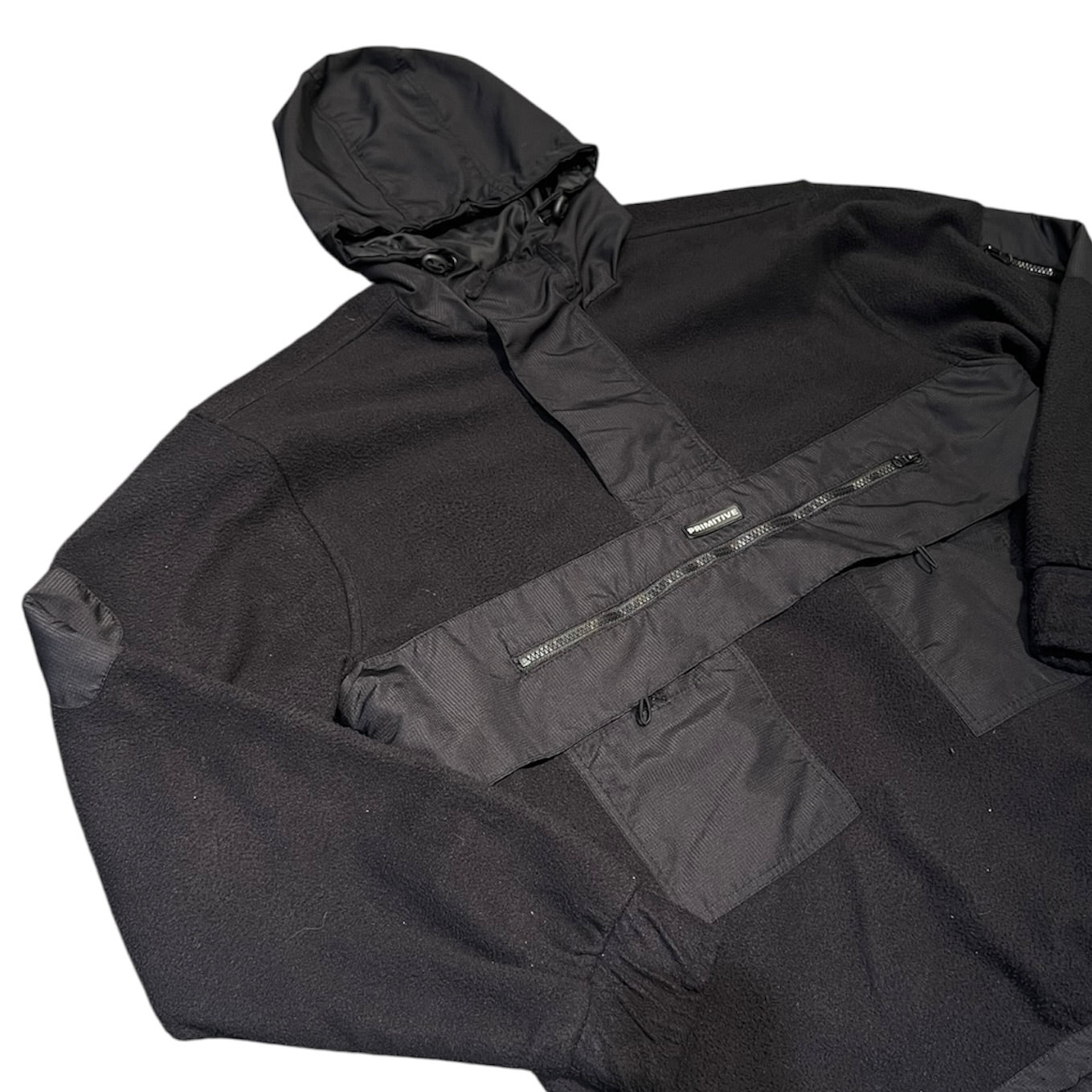 Primitive Skateboards Hooded Anorak Black Fleece Jacket