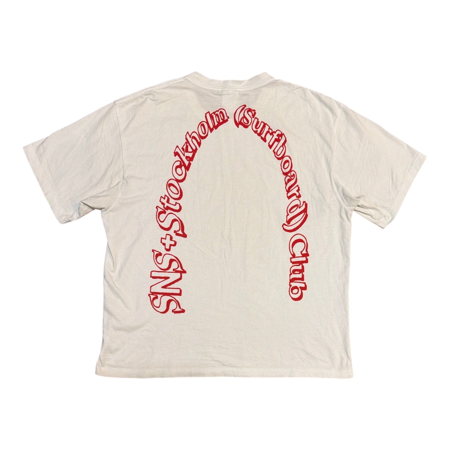 Stockholm (Surfboard) Club X Sneakersnstuff White Red Tshirt