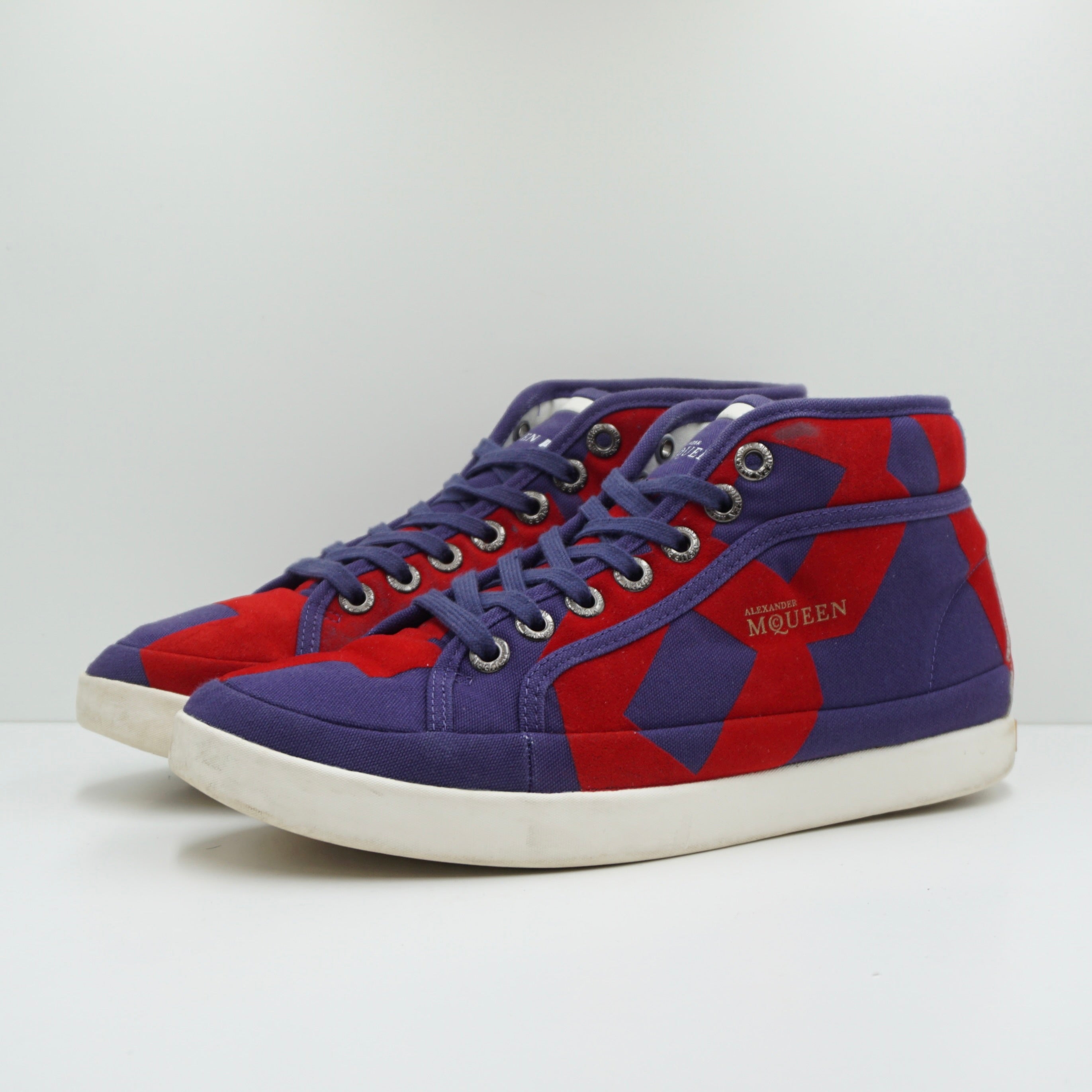 Puma Alexander McQueen Red Purple Rabble Hi Top Sample