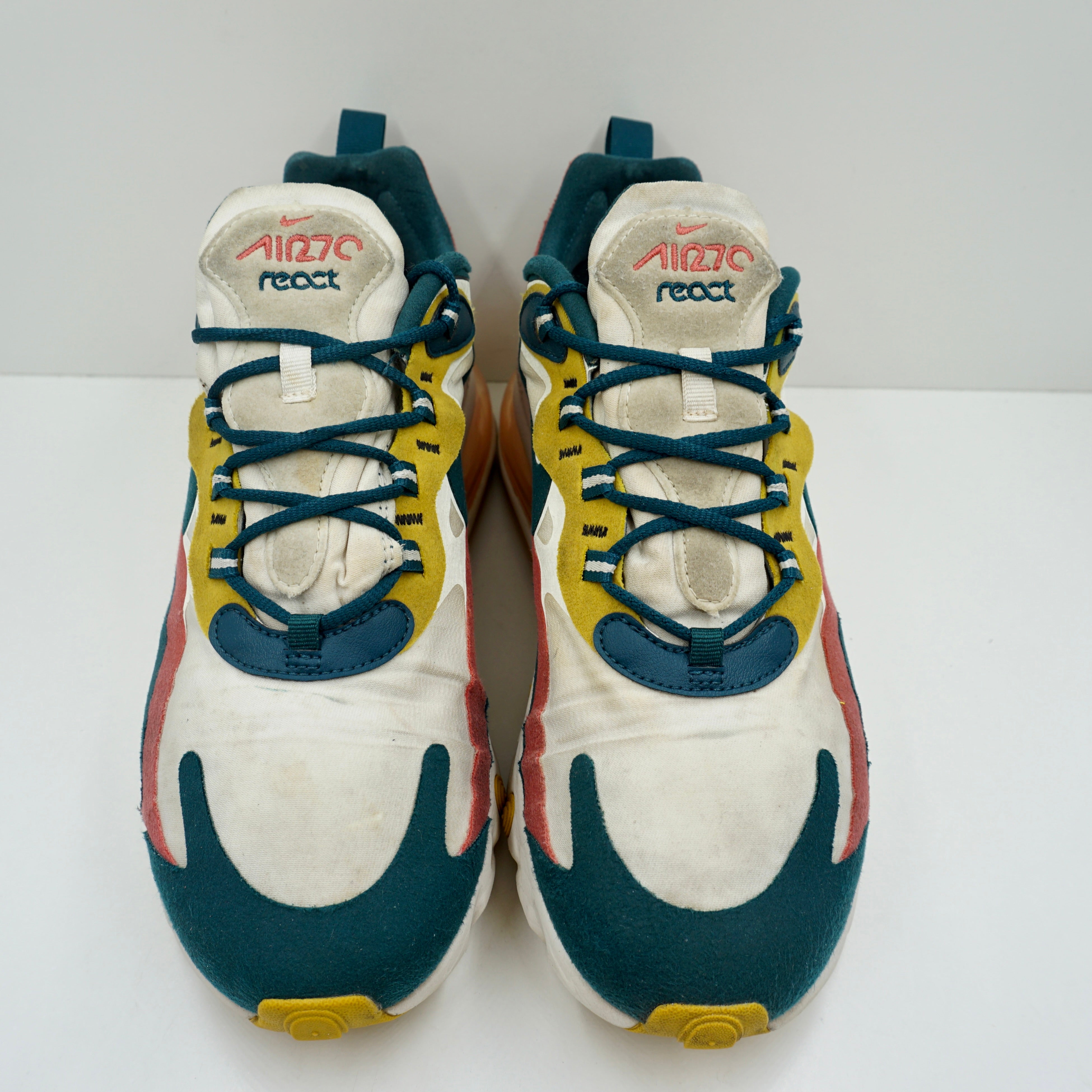 Nike Air Max 270 React White Turquoise Yellow