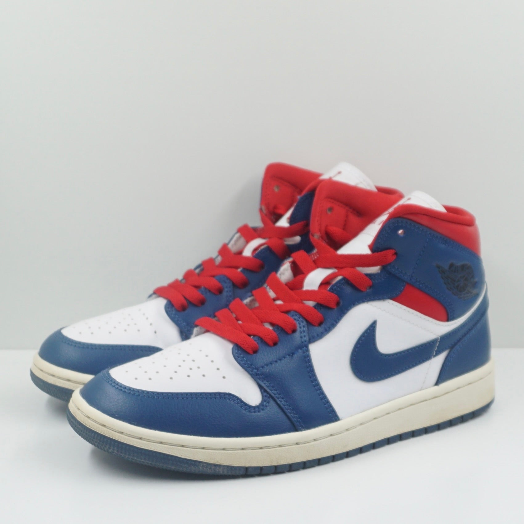 Jordan 1 Mid French Blue Gym Red (W)
