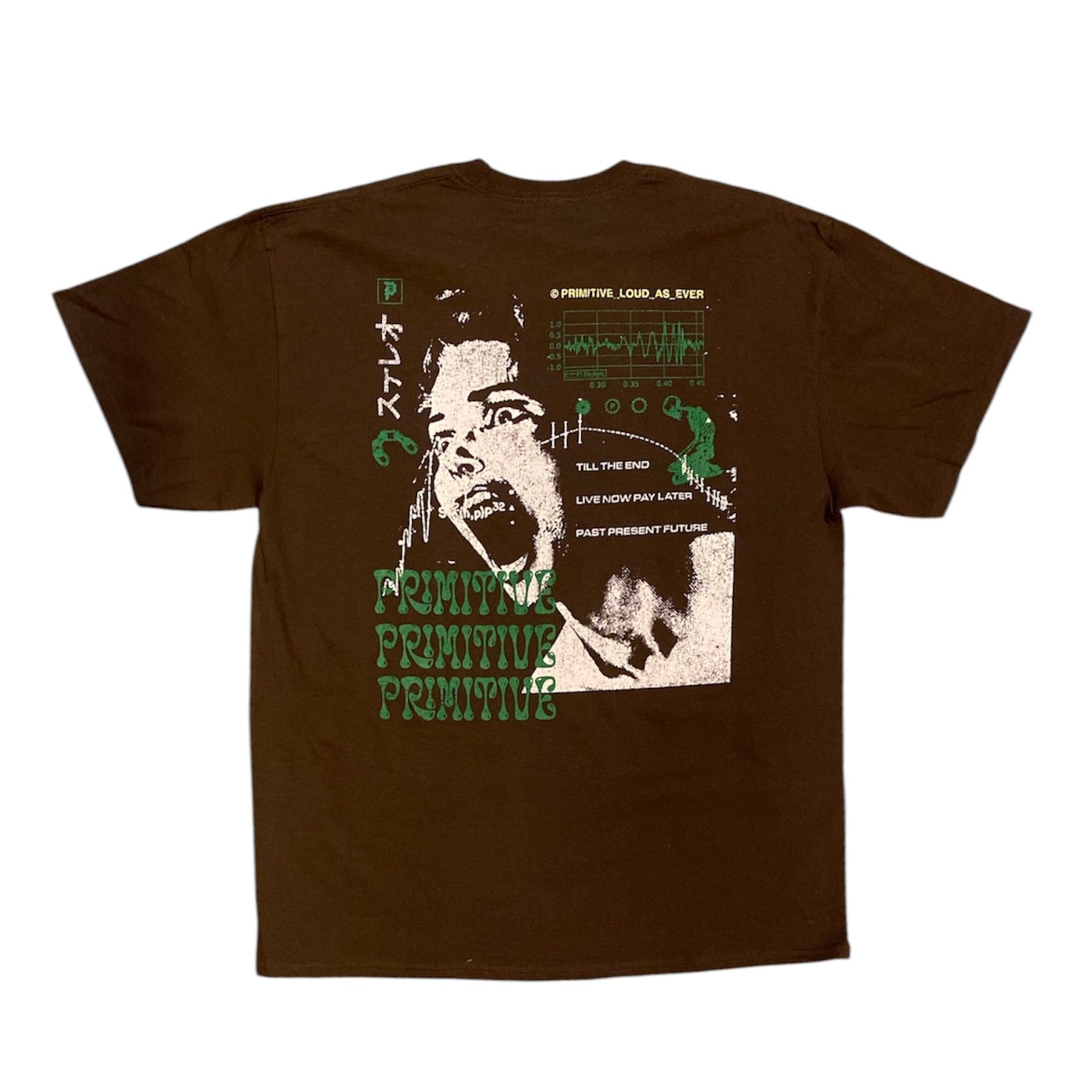 Primitive Panic Brown Tshirt