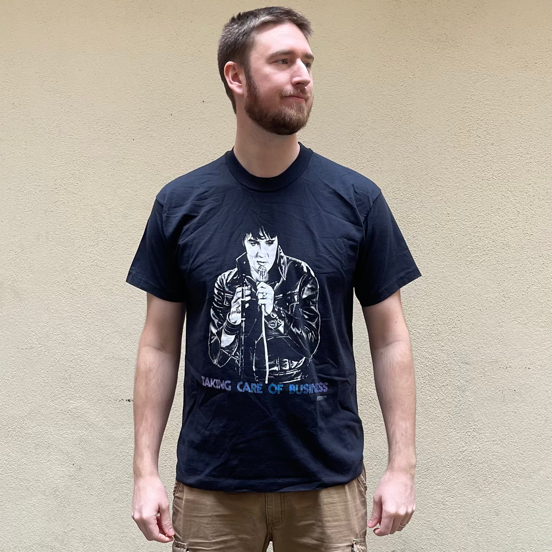 Screen Stars Best Made in USA Elvis Taking Care of Business Tshirt