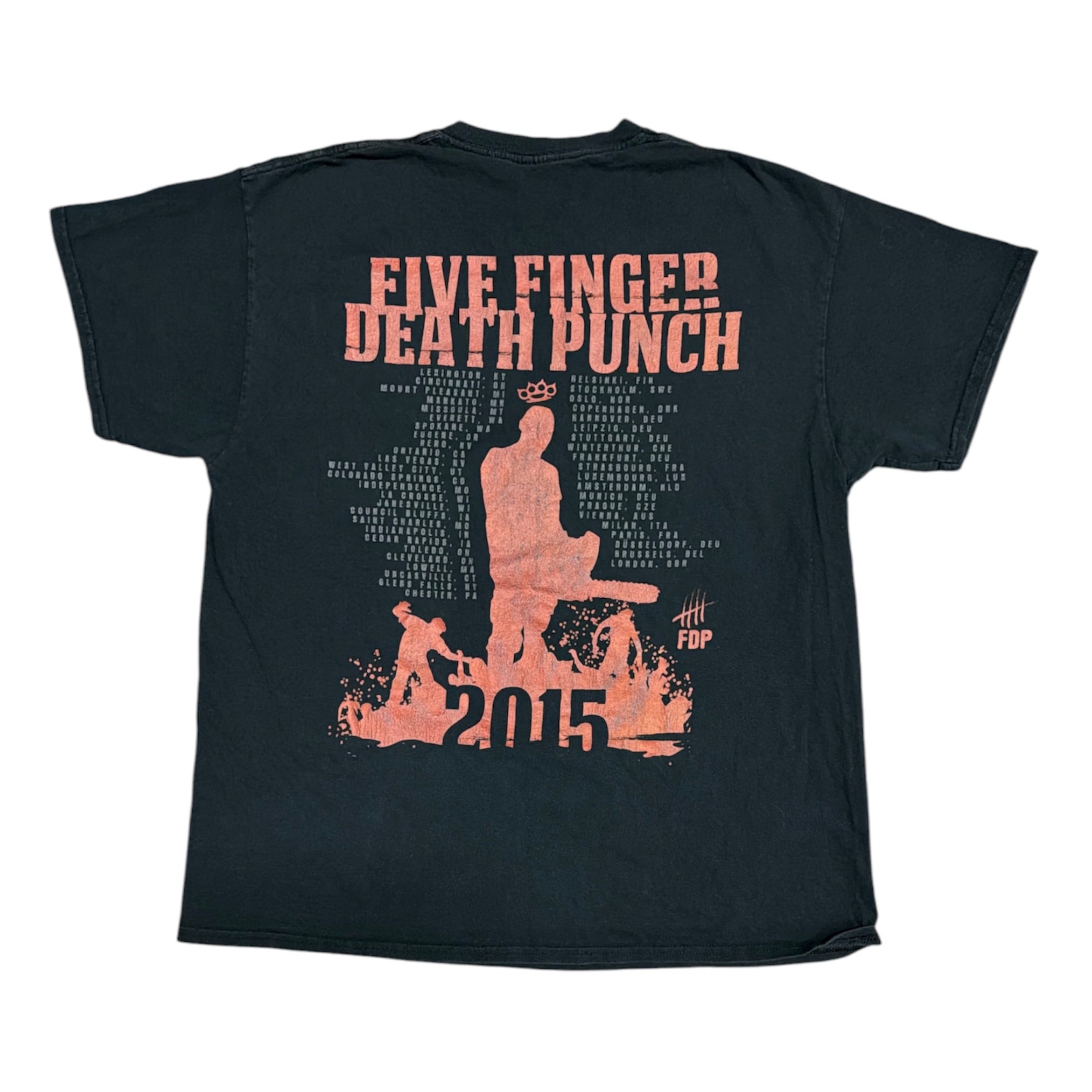 Five Finger Death Punch Got Your Sky 2015 World Tour Black Tshirt