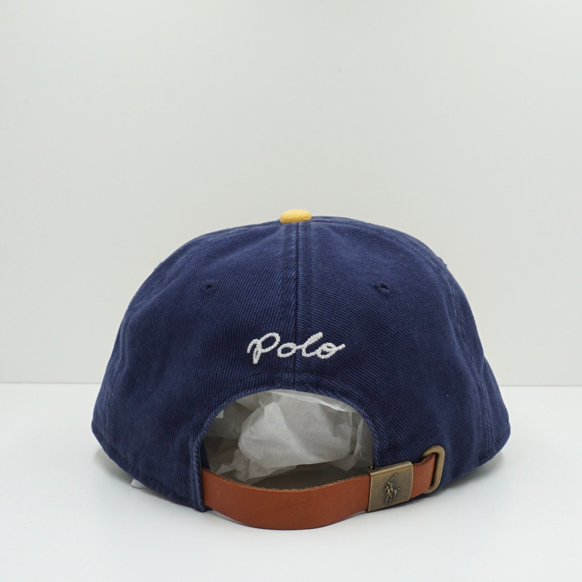 Polo Ralph Lauren Cotton Navy Yellow Adjustable Cap