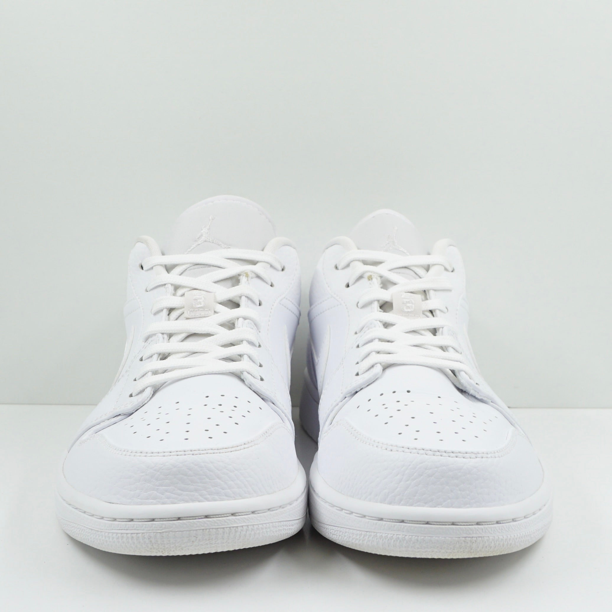 Jordan 1 Low Triple White Tumbled Leather