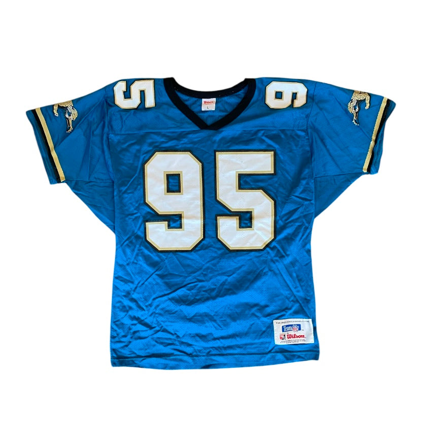 Wilson Jacksonville Jaguars #95 Made in USA NFL Jersey