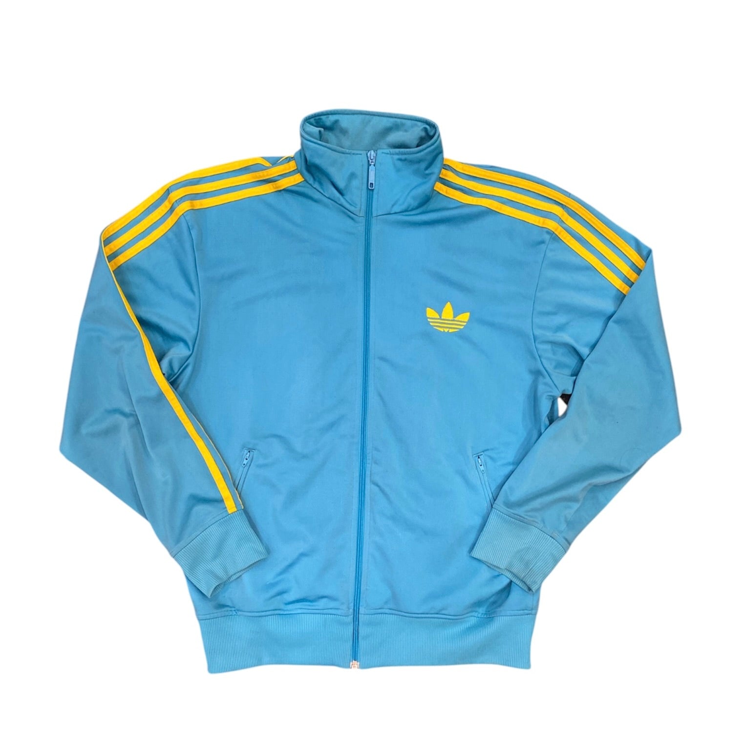 Adidas Tracksuit Teal Yellow Jacket