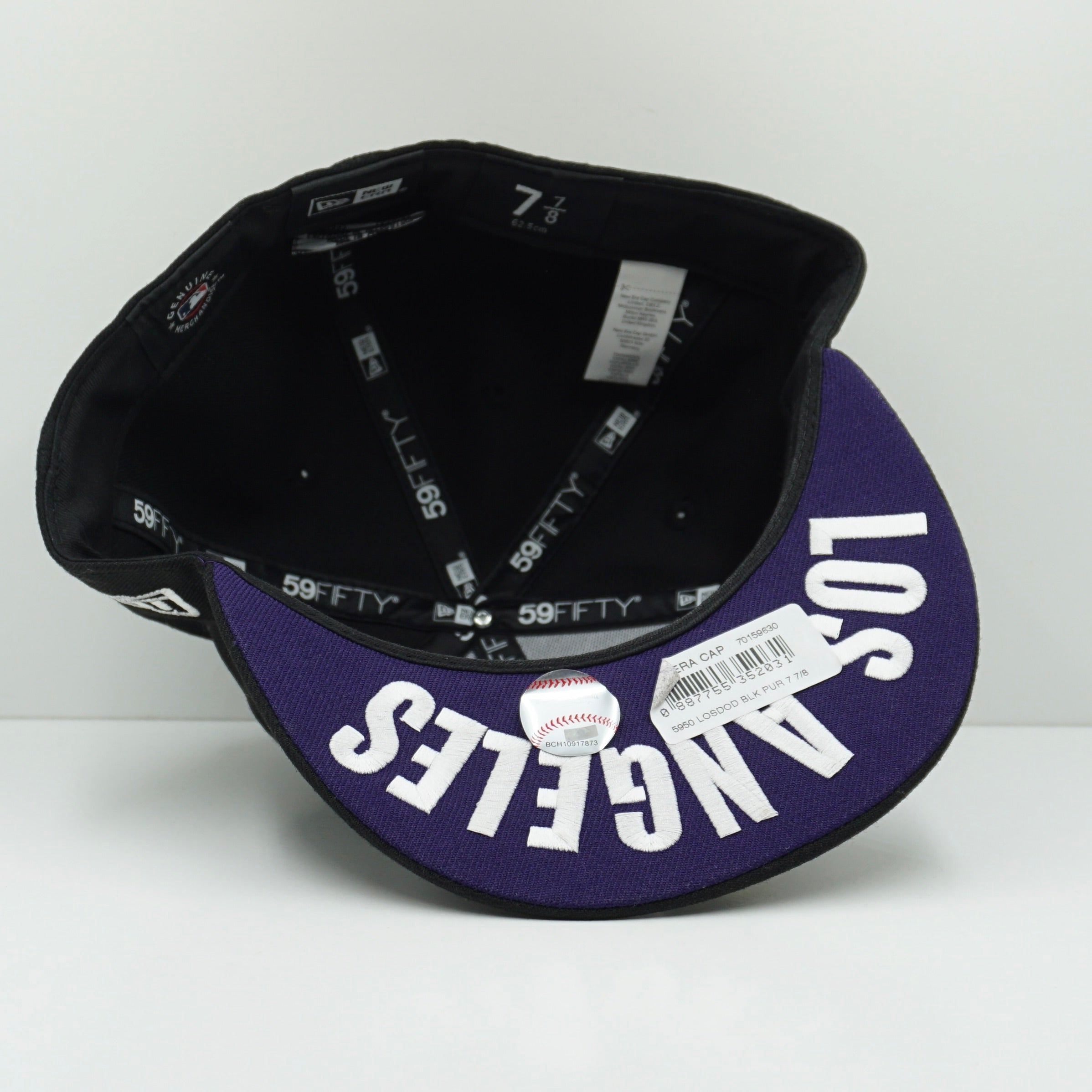 New Era Los Angeles Dodgers Black Purple Fitted Cap