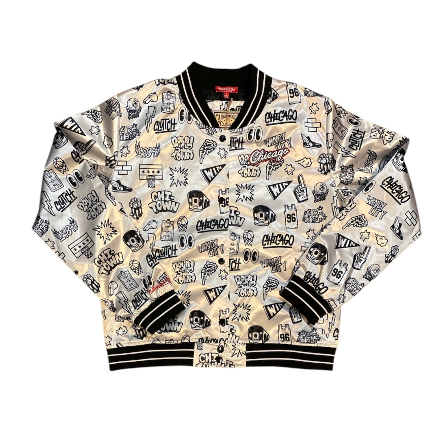 Mitchell & Ness Hardwood Classic Doodle Satin Jacket (W)