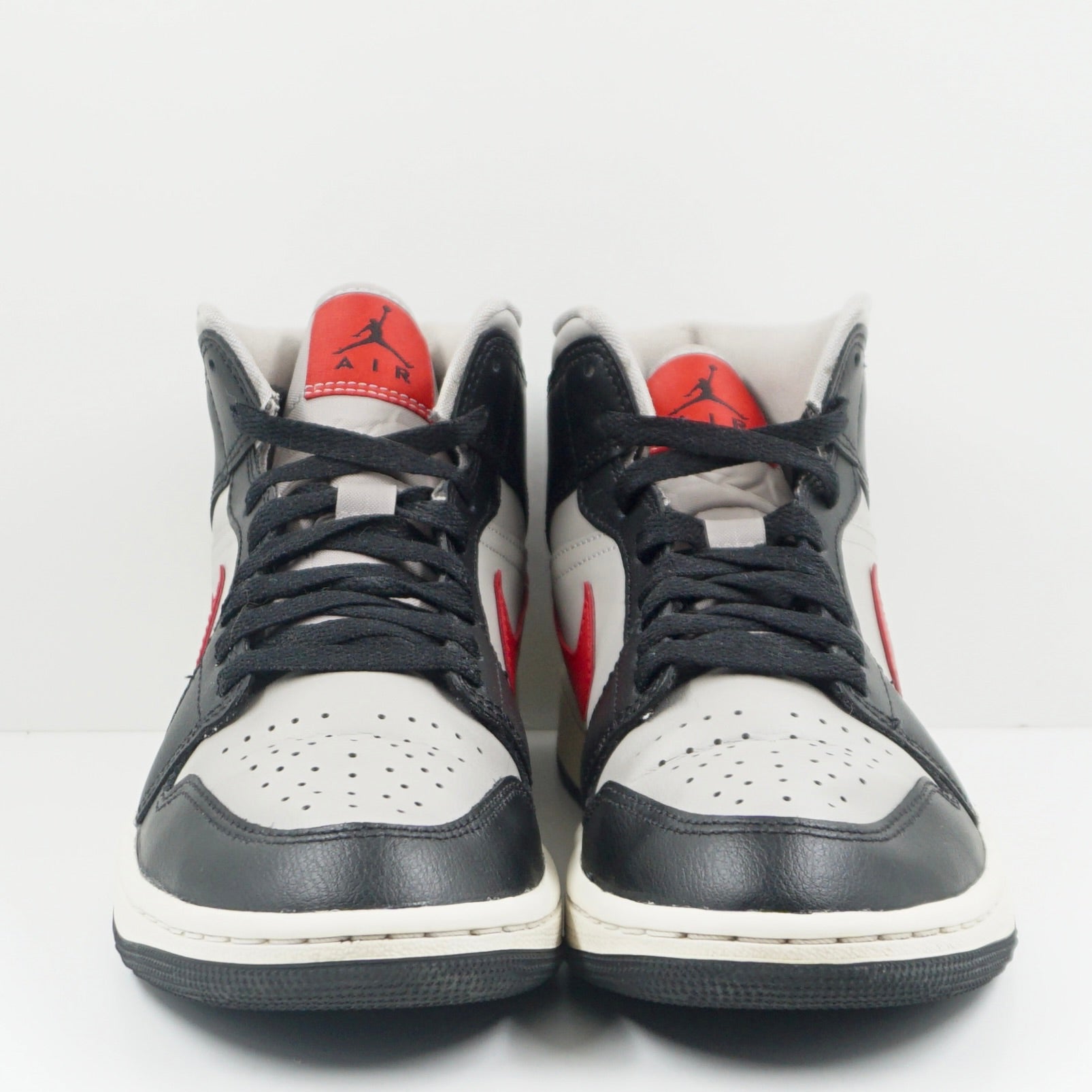 Jordan 1 Mid Black College Grey Gym Red (W)