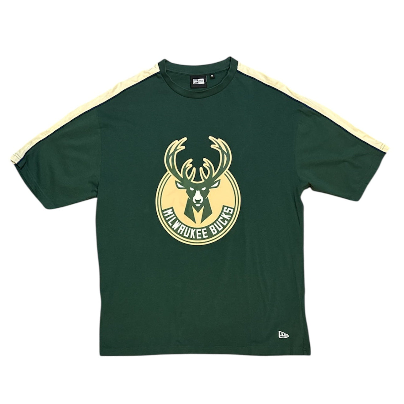 New Era Milwaukee Bucks Large Logo Green Tshirt