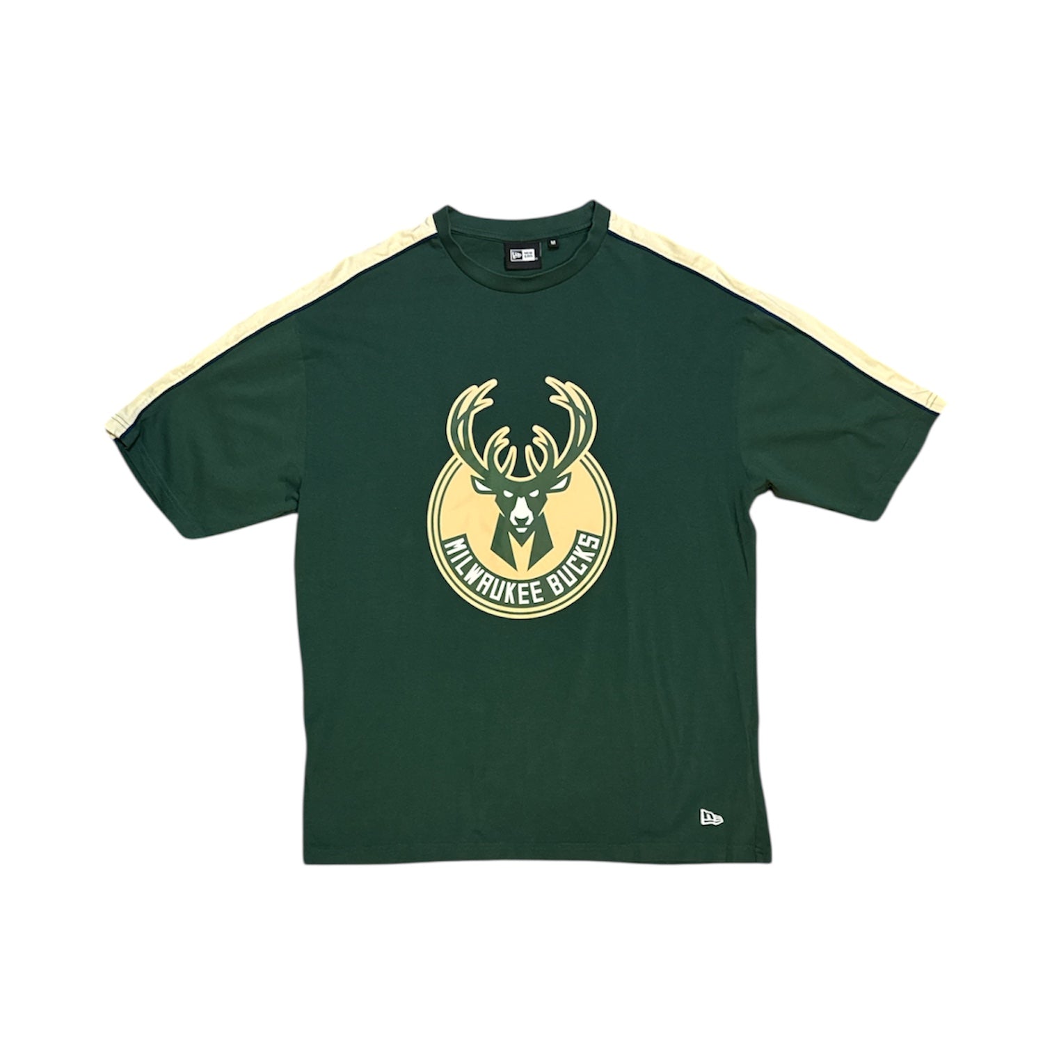 New Era Milwaukee Bucks Large Logo Green Tshirt