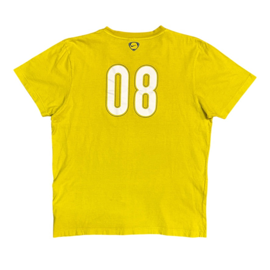 Nike Sweden Football Spellout Logo Yellow Tshirt