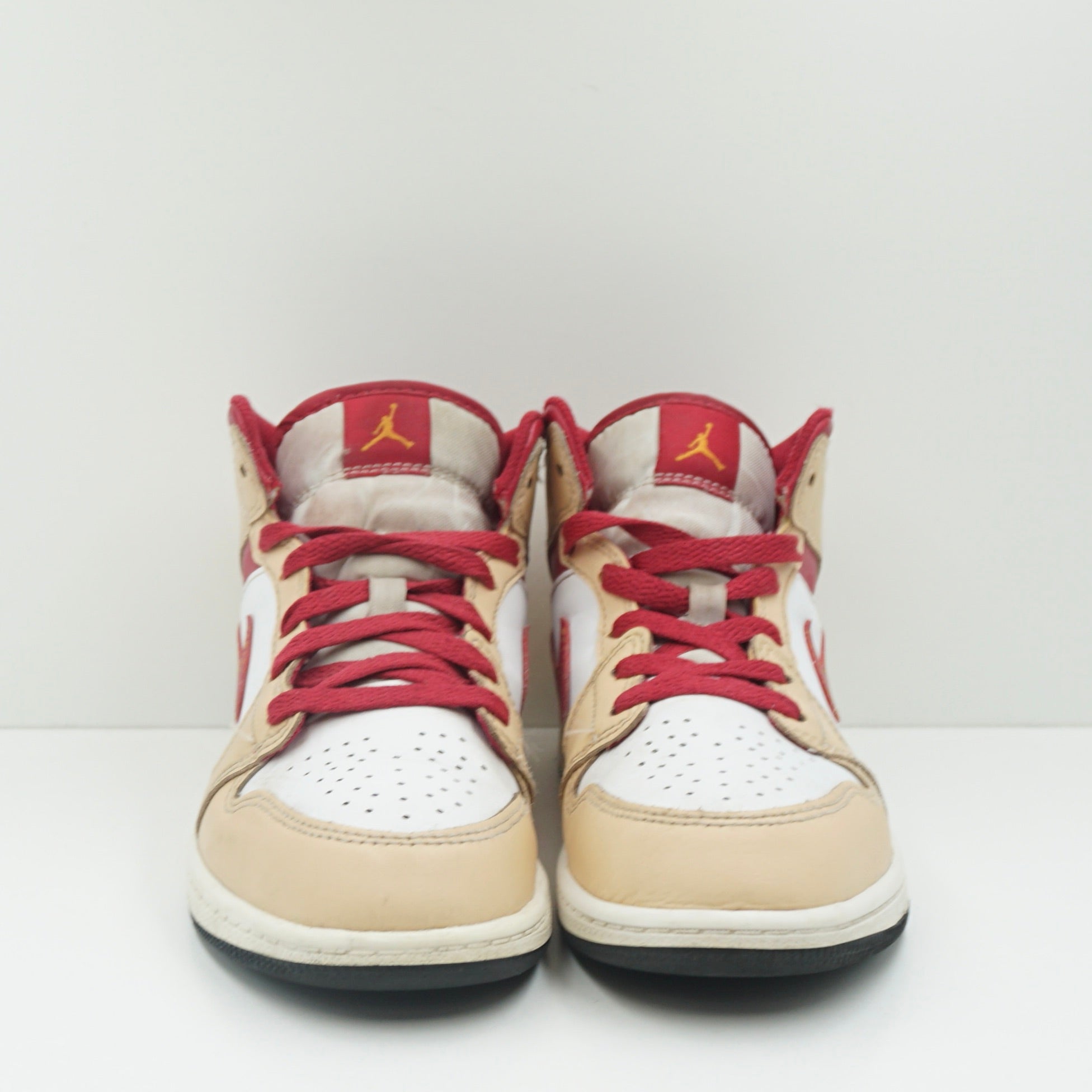 Jordan 1 Mid Light Curry Cardinal (PS)