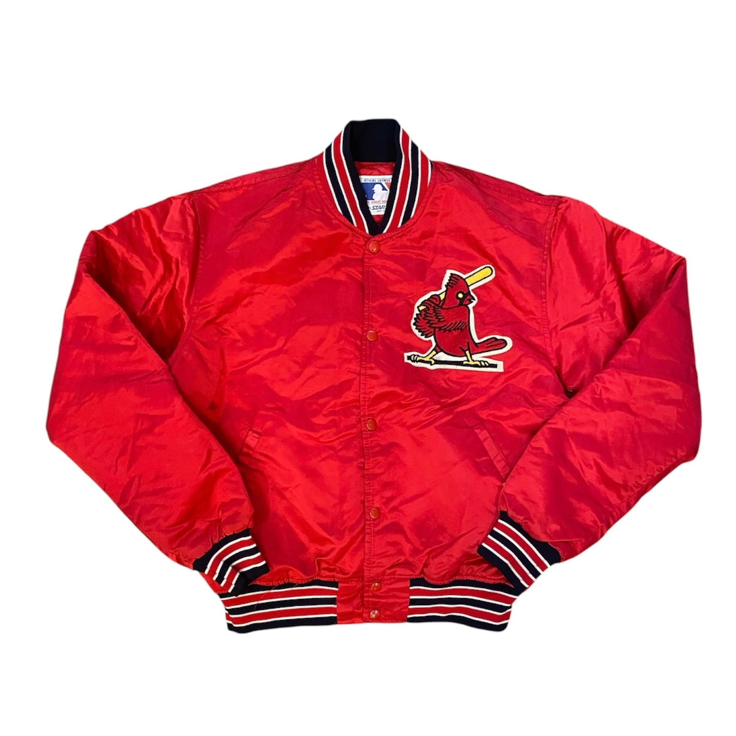 Starter St. Louis Cardinals Red Satin Varsity Jacket