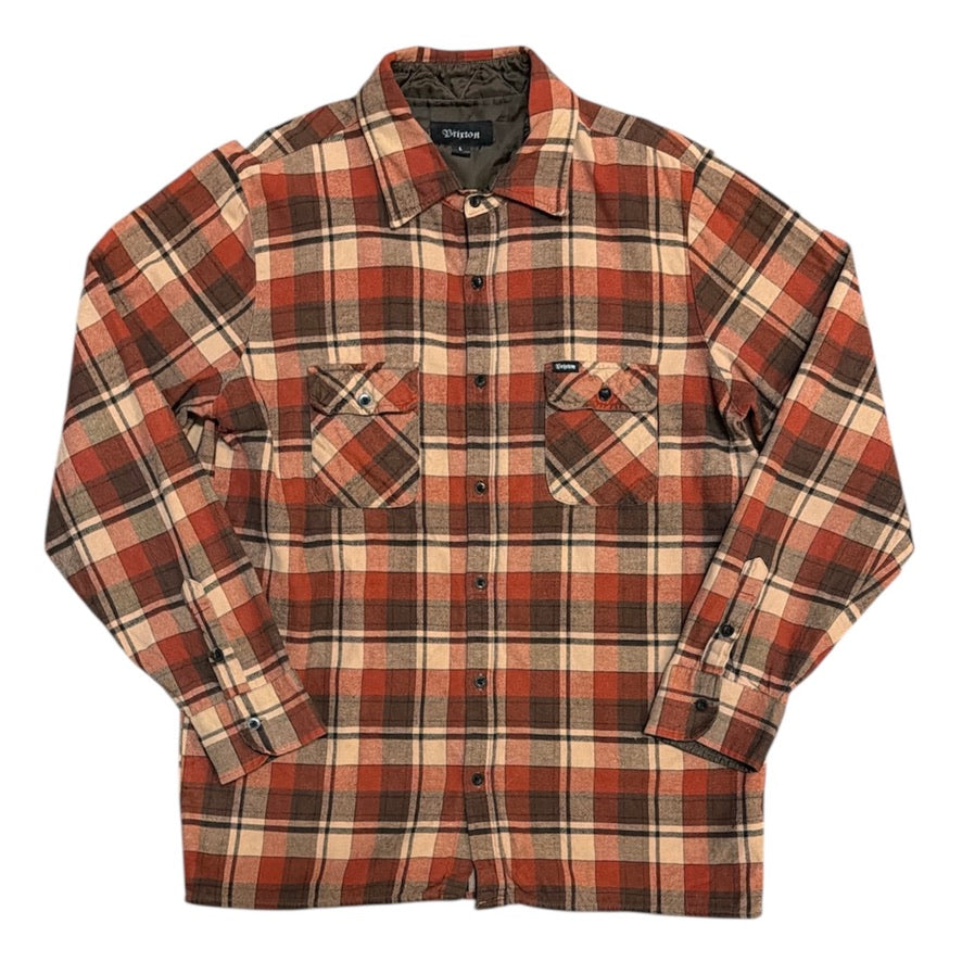 Brixton Brown Orange Flannel Shirt