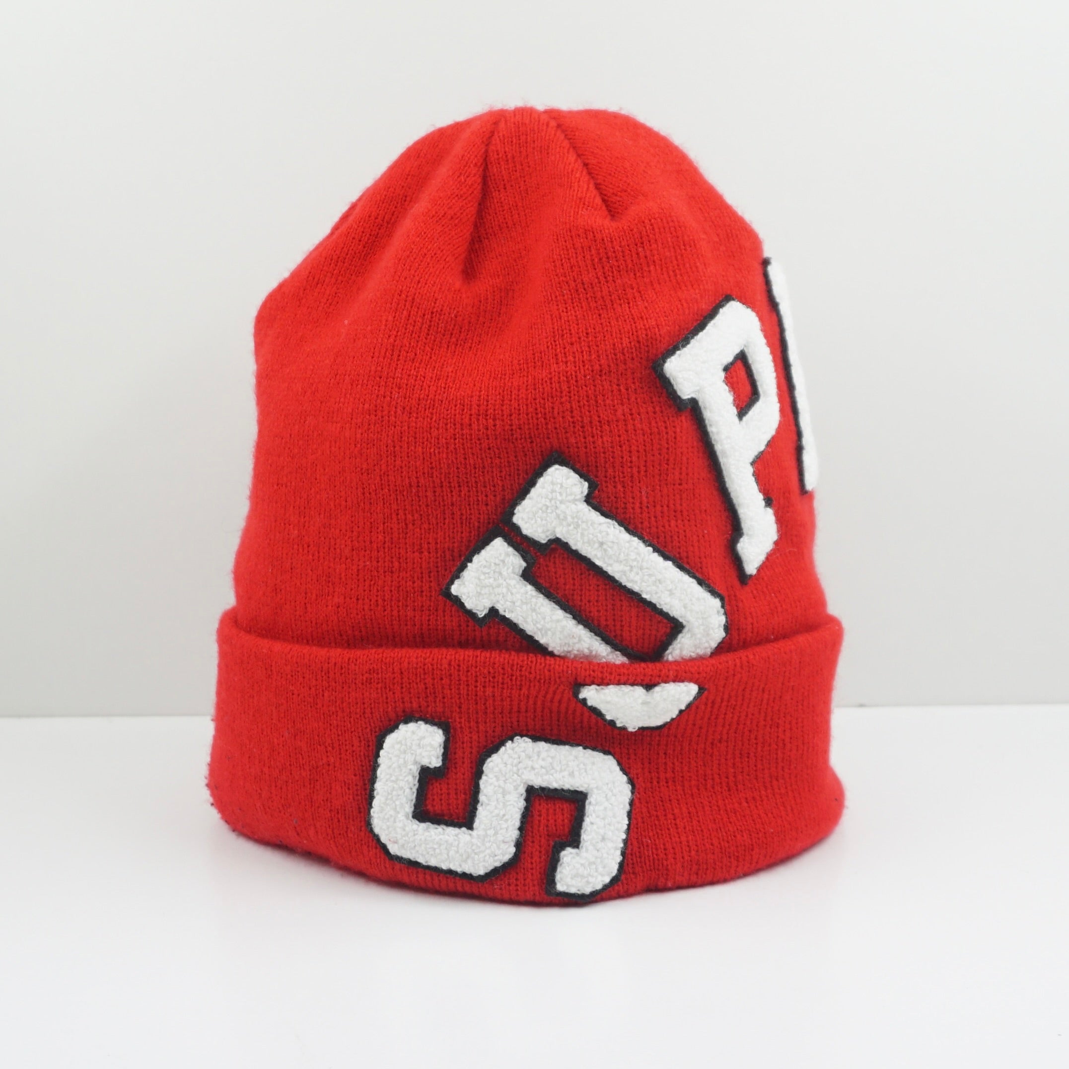 Supreme New Era Big Arc Red Beanie