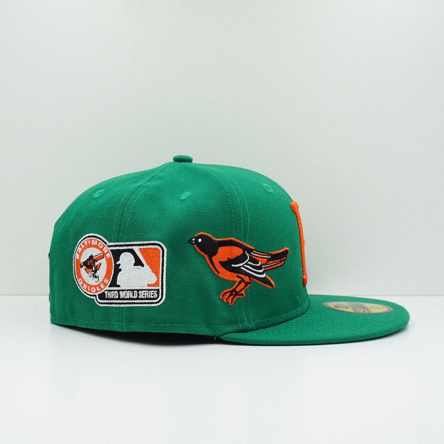 New Era Baltimore Orioles Green Orange Fitted Cap