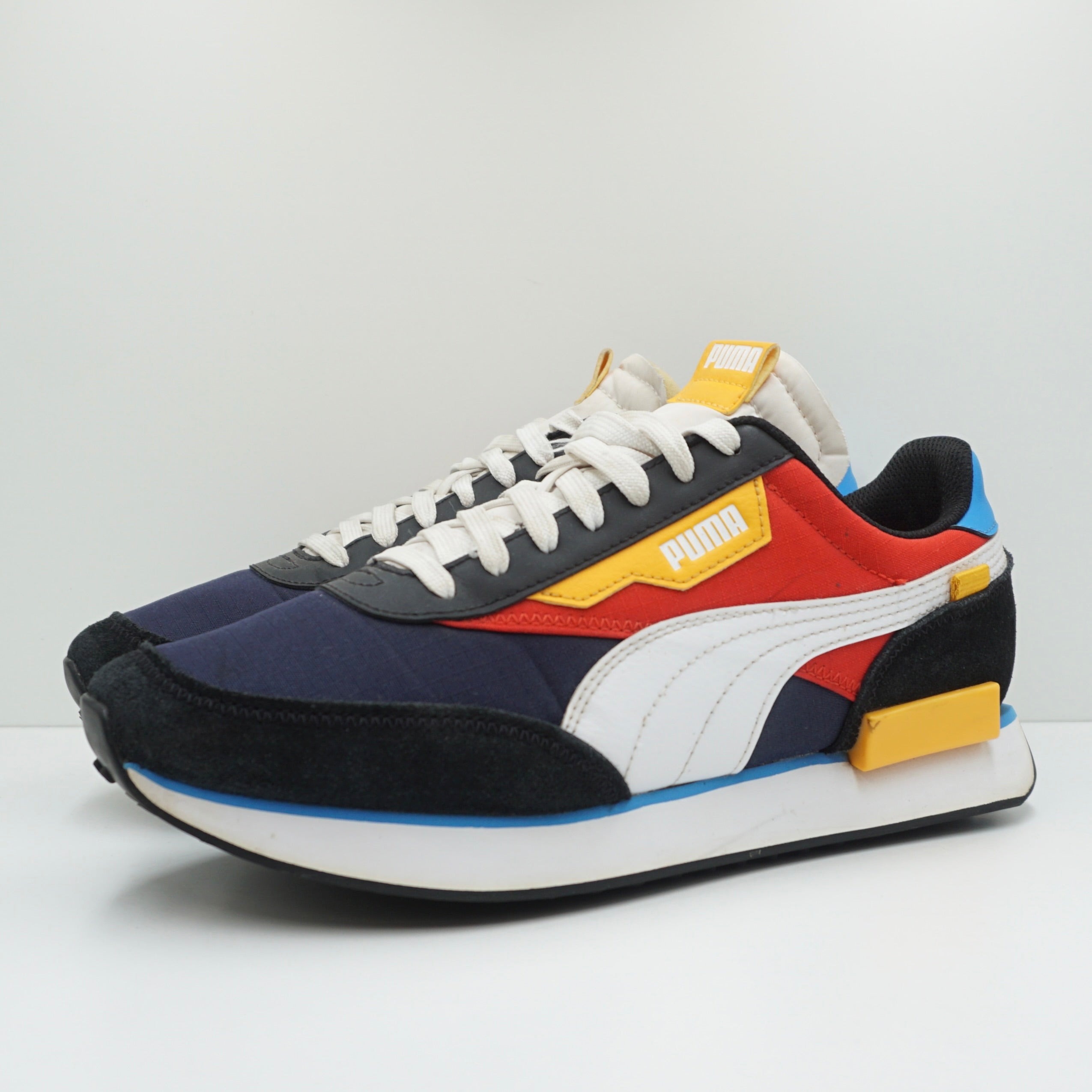 Puma Future Rider Play On White Black Blue