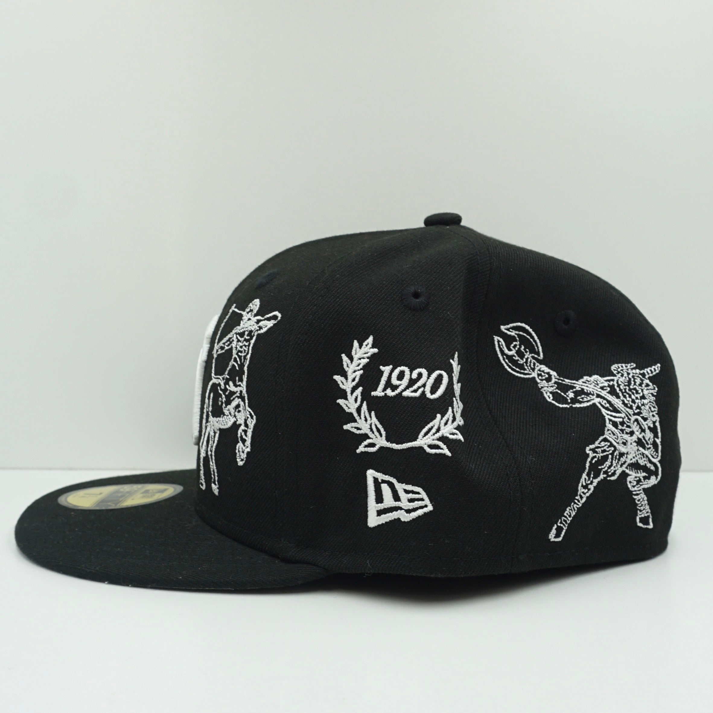 New Era New York Yankees White Stitch Black Fitted Cap