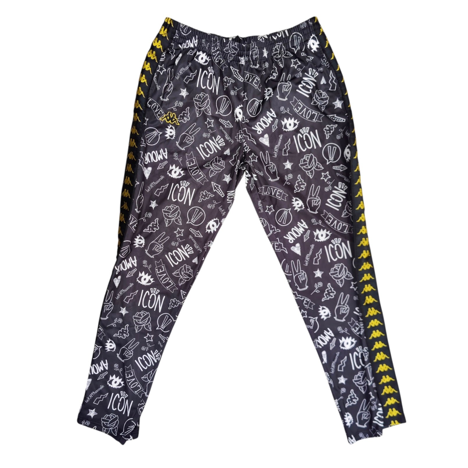 Kappa Black White Track Pants