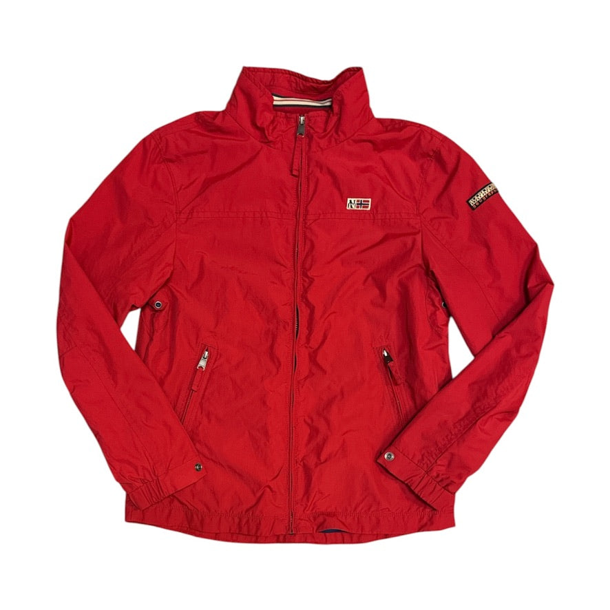 Vintage Napapijri Geographic Red Jacket