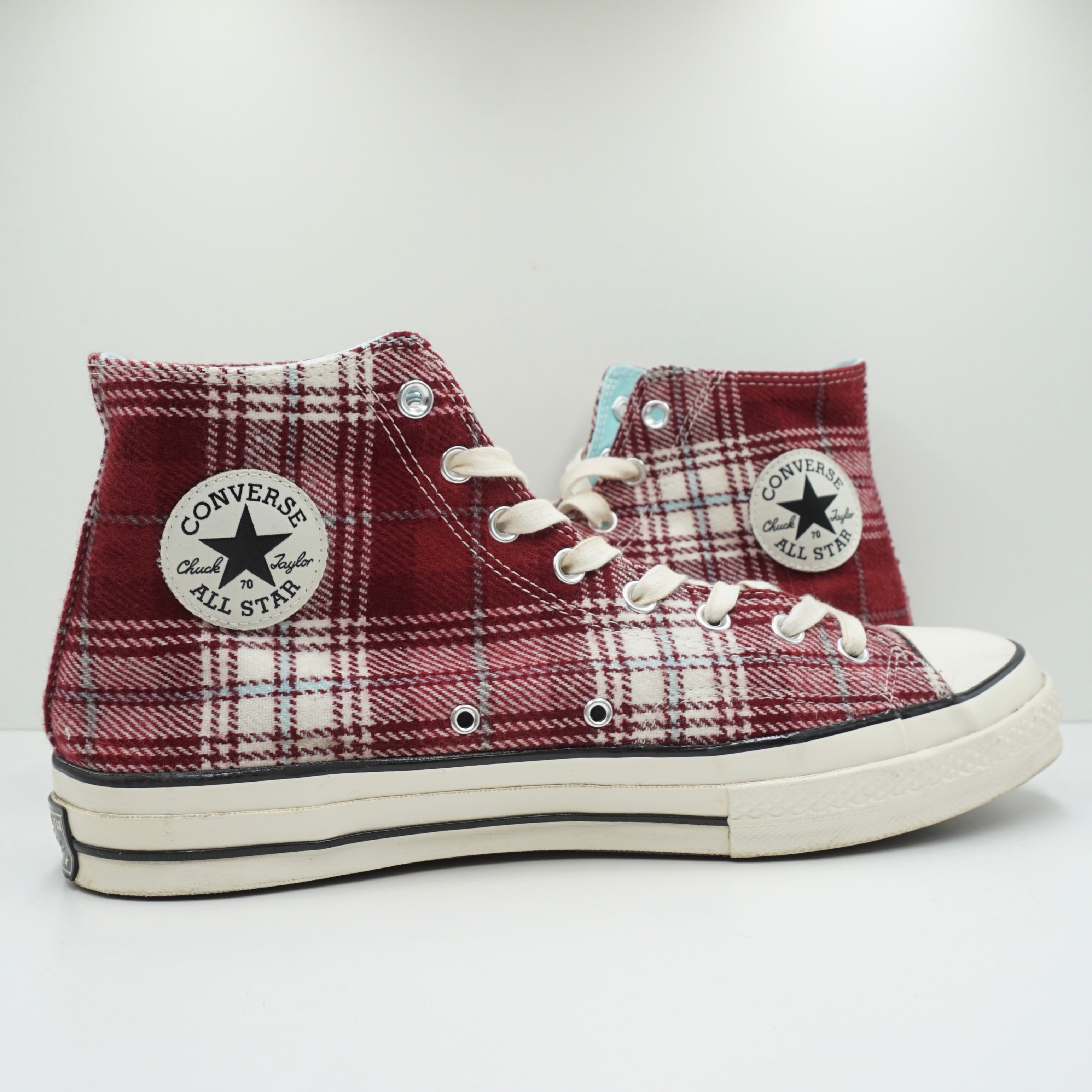 Converse Chuck Taylor All Star 70 Hi Plaid Pack Dark Burgundy